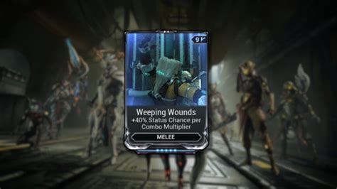 Weeping wounds will add it's status based on combo with your "modded status" Status Chance Weapon Status Chance &215; 1 Mod Status Bonus Weeping Wounds Bonus &215; (Combo Multi - 1) so to answer your question in real actual english You lose out on your first combo, and a bit of the second worth of status, but will build from. . Warframe weeping wounds